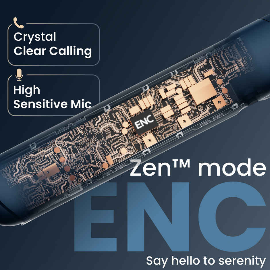 GOBOULT Probass Eqcharge with Zen Mode Enc | 32Hrs Playtime | In The Ear | Blue
