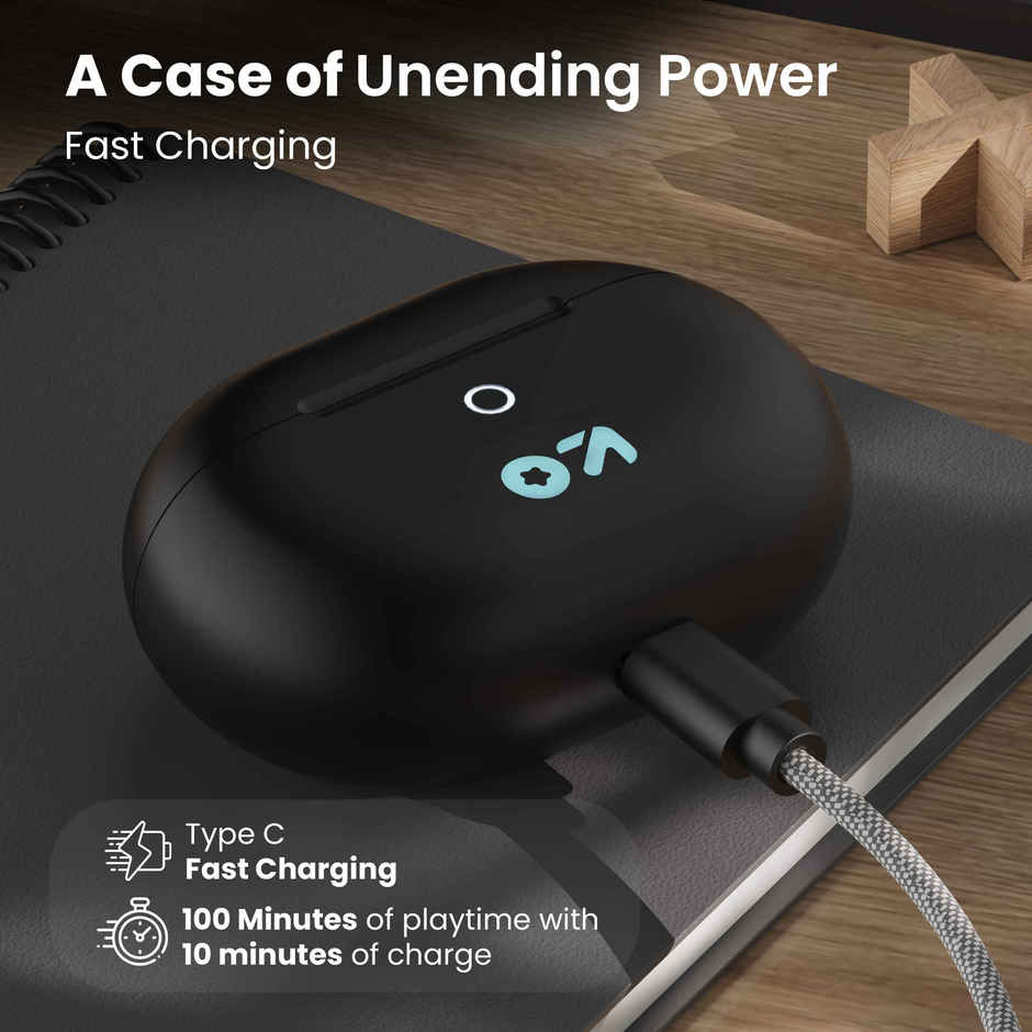 GOBOULT (Formerly Boult) W40 with Quad Mic Enc, 48H Battery Life | True Wireless | Electric Black