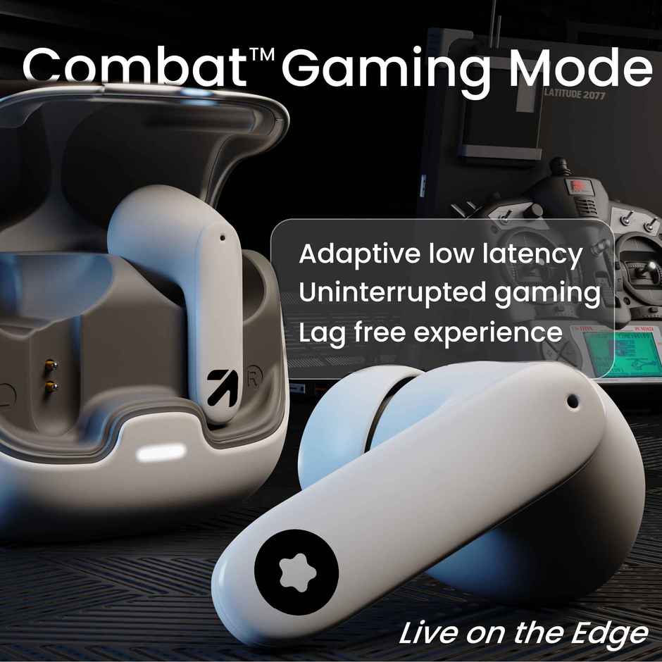 GOBOULT X70 Zen ENC Mic | 60H Battery  |  5.3 Bluetooth Headset | White | In Ear