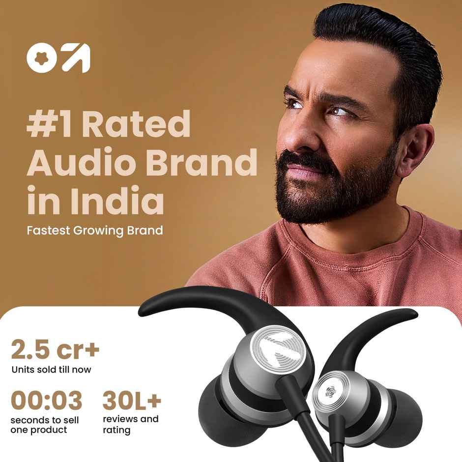 GOBOULT BassBuds X1 in-Ear Wired Earphones with 10mm Extra Bass Driver|Black