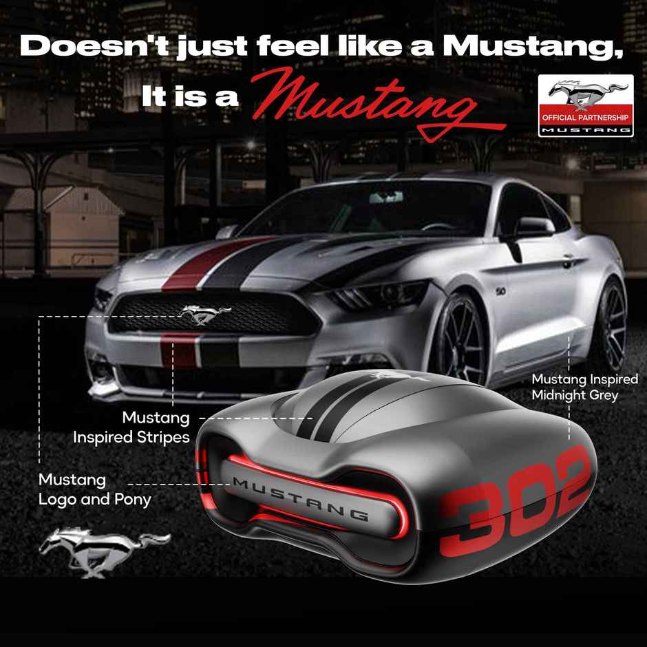 GOBOULT Mustang Torq | 50Hrs Battery | App Support | 4 Mic Enc | 5.4V BT | Silver