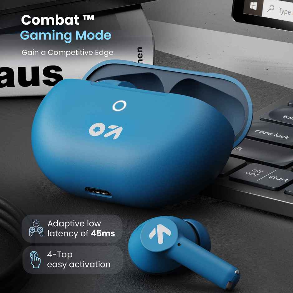 GOBOULT W40 with Quad Mic ENC, 48H Battery Life, |Denim Blue, True Wireless