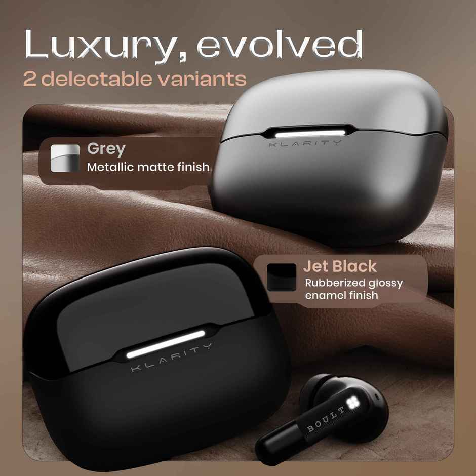 GOBOULT Klarity 3|Anc 50Db Hybrid Anc| 6 Mics|50Hrs|In The Ear|Obsidian Black