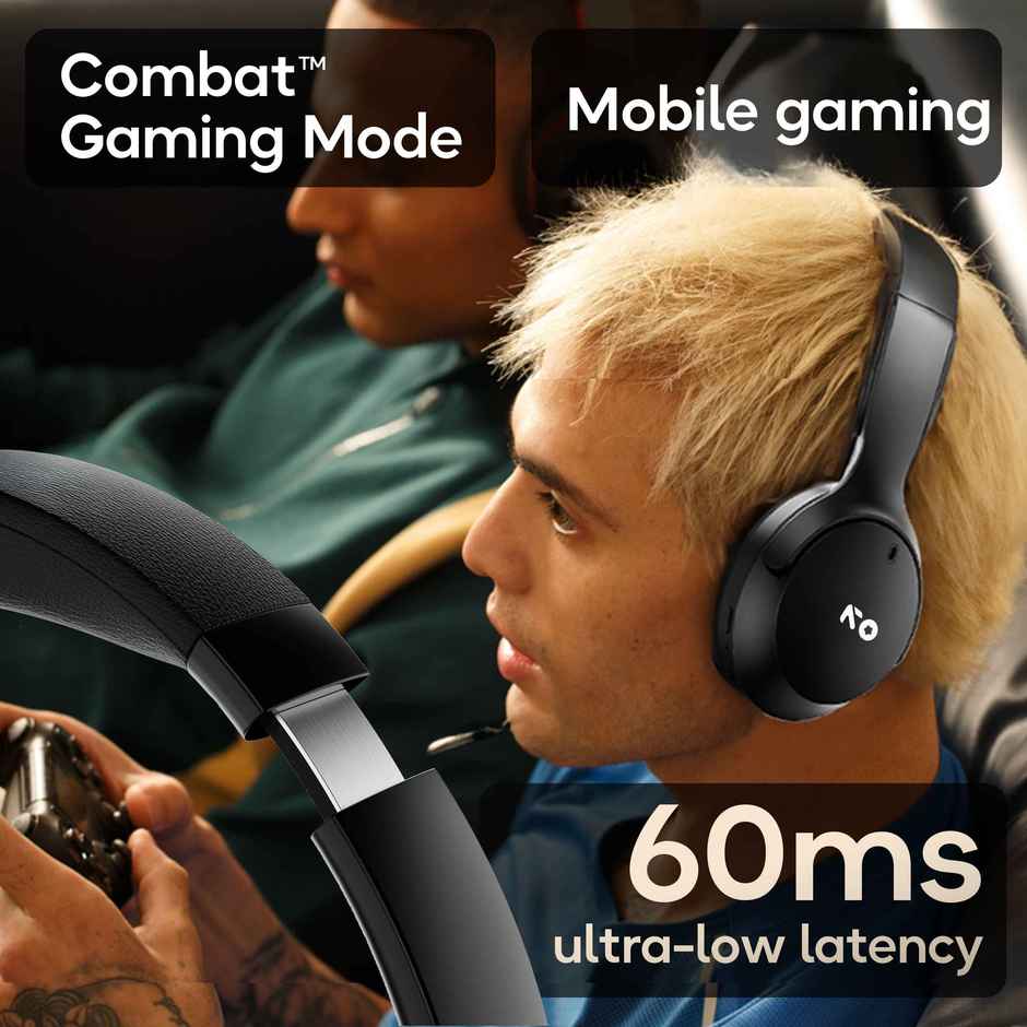 GOBOULT Q | 70Hrs Battery | Enc Mic | 40Mm Boosted Drivers | 4 Eq Mode | Black