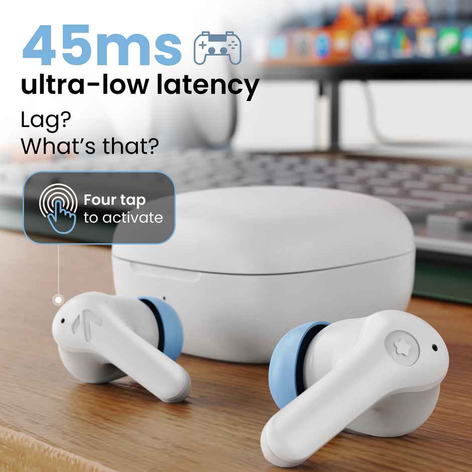 GOBOULT K10 50H Battery | 4 Mic Enc | 45Ms Low Latency|5.4V|True Wireless|Blue ice