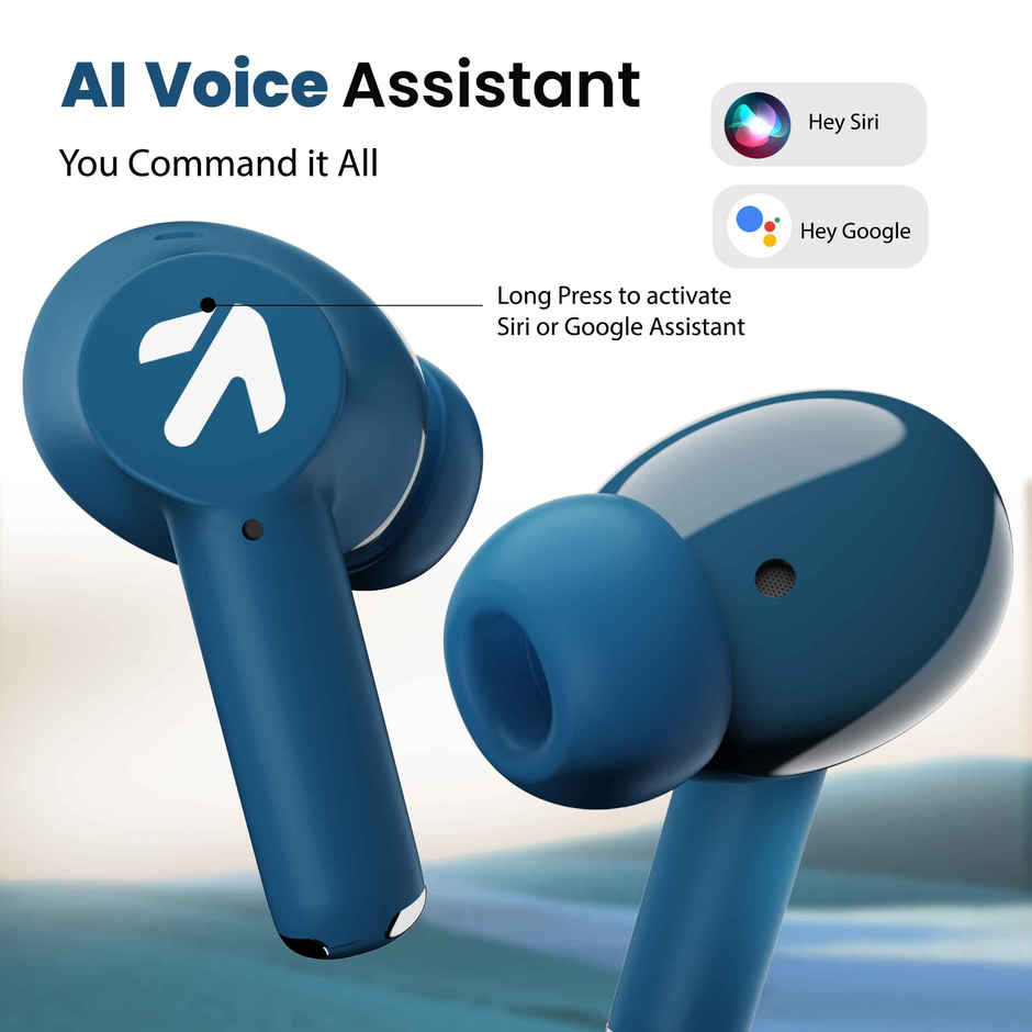 GOBOULT (Formerly Boult) W40 with Quad Mic ENC, 48H Battery Life | True Wireless | Denim Blue