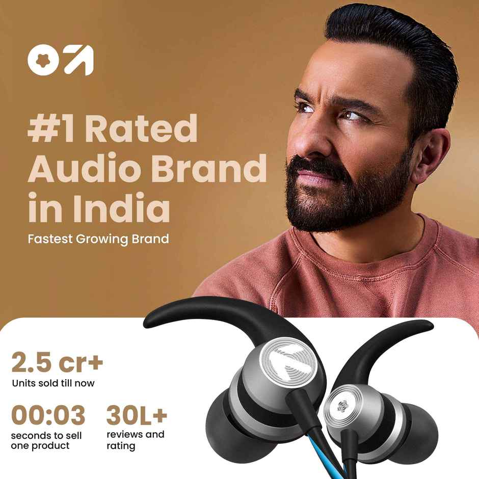 GOBOULT BassBuds X1 in-Ear Wired Earphones with 10mm Extra Bass Driver |Blue