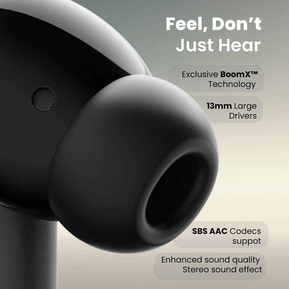 GOBOULT (Formerly Boult) W40 with Quad Mic Enc, 48H Battery Life | True Wireless | Electric Black