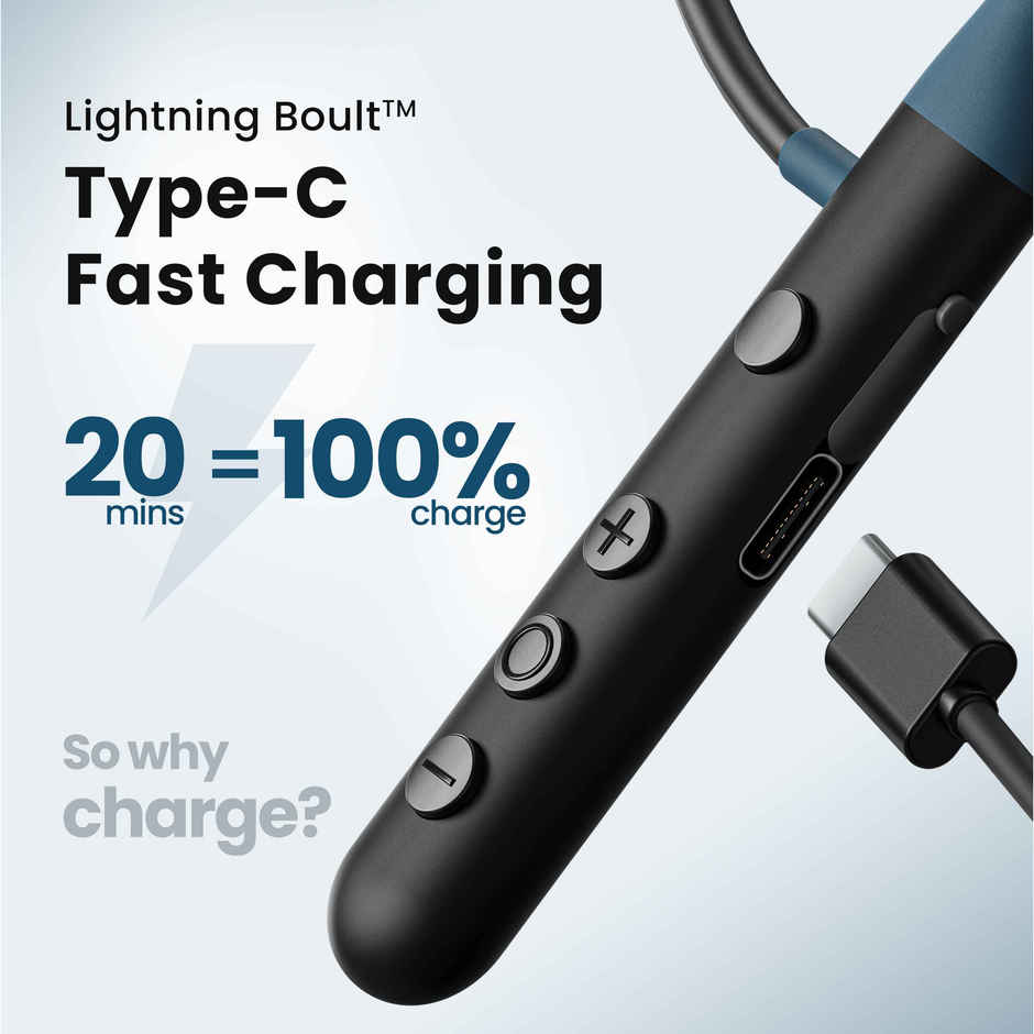 GOBOULT (Formerly Boult) Ycharge with Pro+ Calling Mic | Fast Charging | Boomx | In The Ear | Blue