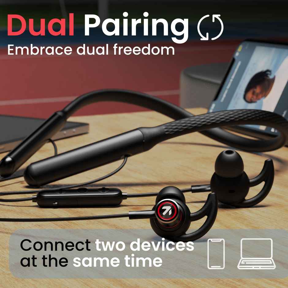 GOBOULT Curve Max with 100H Playtime| Dual Device Pairing | 5.3V|In The Ear|Black