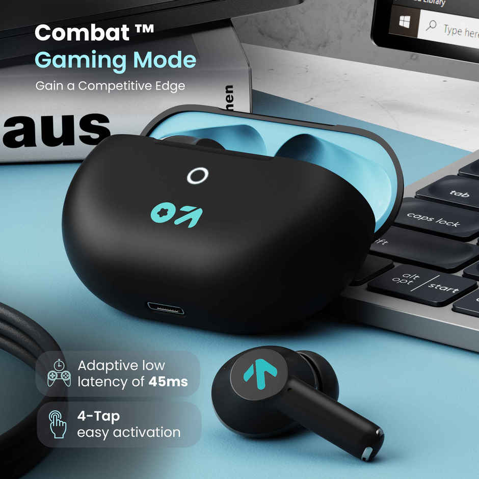 GOBOULT (Formerly Boult) W40 with Quad Mic Enc, 48H Battery Life | True Wireless | Electric Black