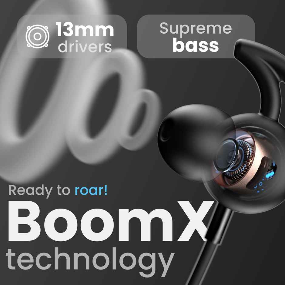 GOBOULT Curve Max with 100H Playtime| Dual Device Pairing | 5.3V|In The Ear|Black