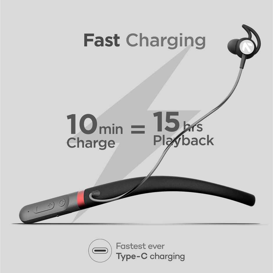 GOBOULT Probass Fcharge with 40 Hrs Playtime | Enc Fast Charging | Black