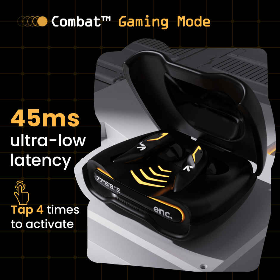 GOBOULT Astra with Quad Mic ENC, 48Hrs Battery, |Black Gloss, True Wireless