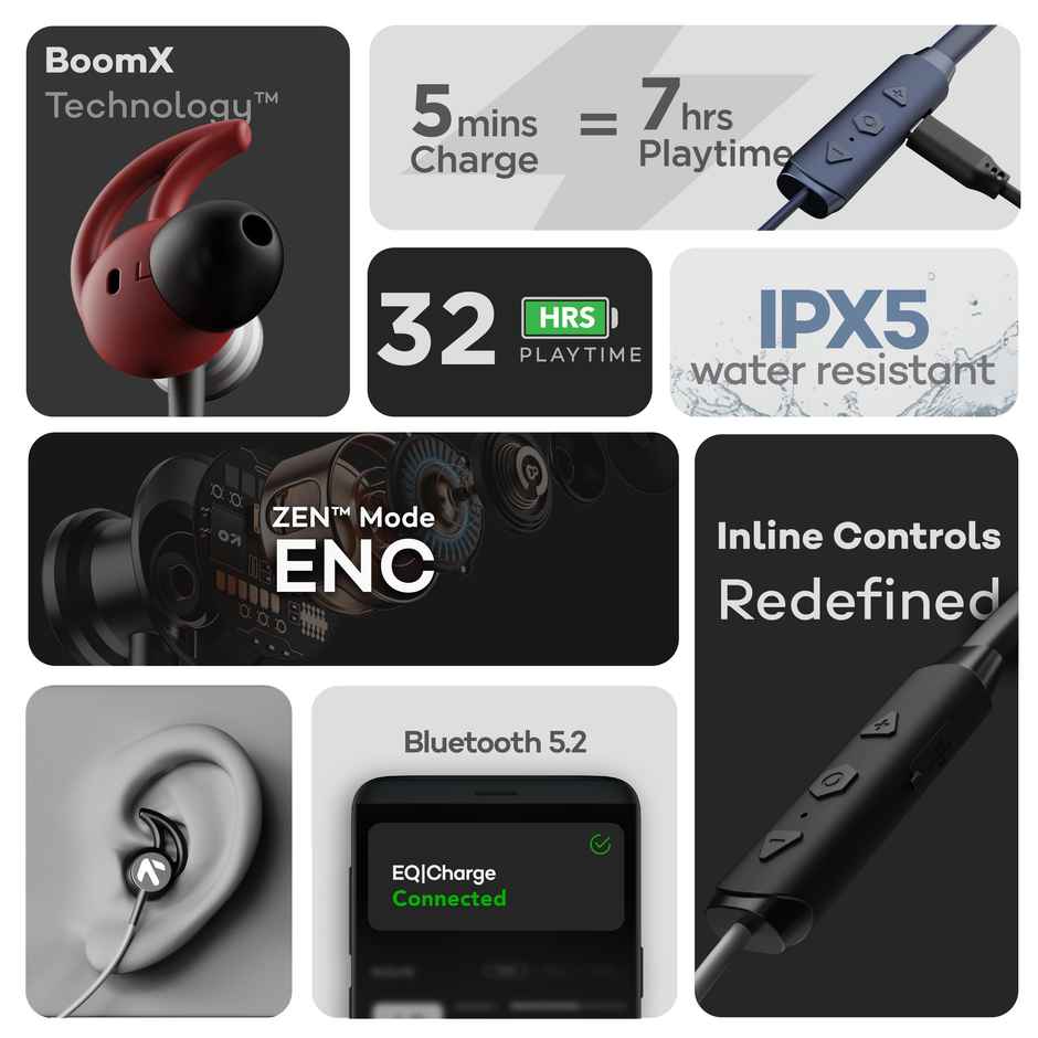 GOBOULT Probass Eqcharge With Zen Mode Enc|Blue, In The Ear