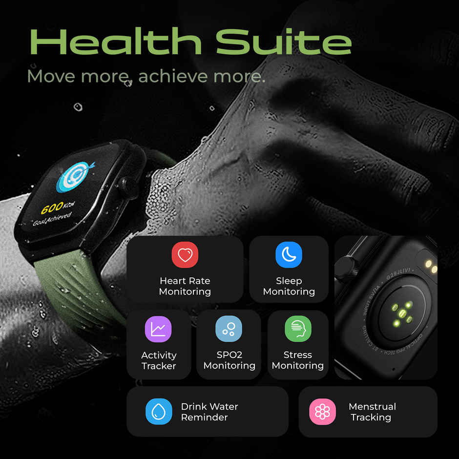 GOBOULT Trail 2.01" 3D Curved Hd Display, Health Track Smartwatch |Jade Green