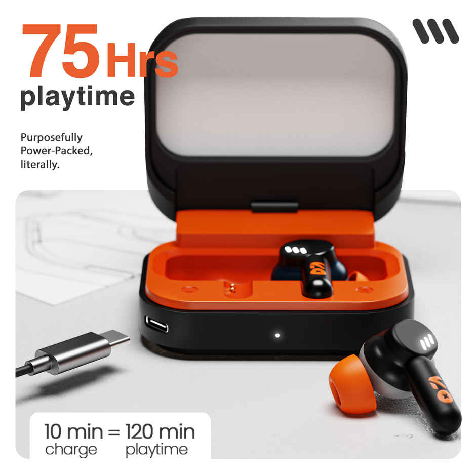 GOBOULT Formerly Boult Tenet Turbo Orange Goboult TWS Wireless Earbuds Bluetooth