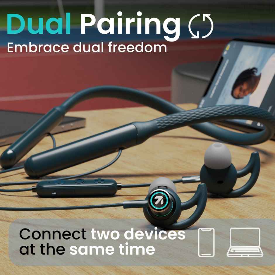 GOBOULT Probass Eqcharge with Zen Mode Enc | 32Hrs Playtime | In The Ear | Blue