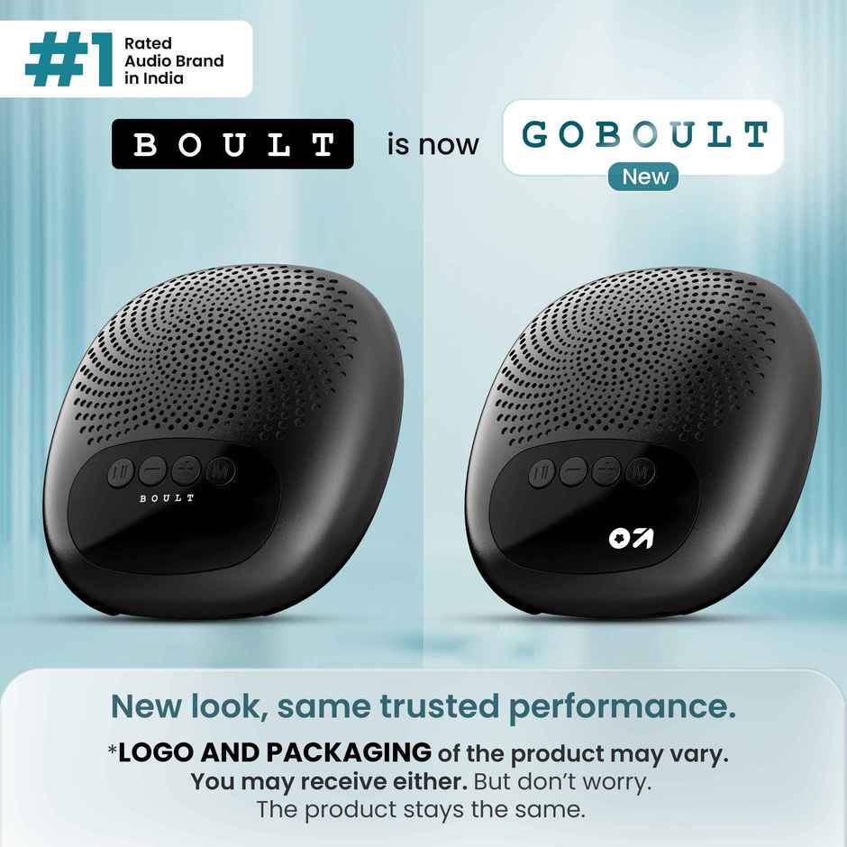 GOBOULT (Formerly Boult) Bassbox Q5 Upto 18H Battery | 5W Bluetooth Home Speaker | Black
