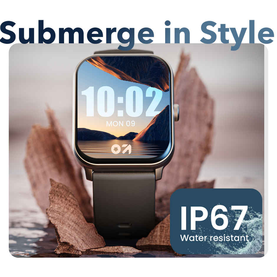 GOBOULT Dive+ Bluetooth Calling|1.85 Inch HD|500Nits|150+ Watchfaces|Black Coffee