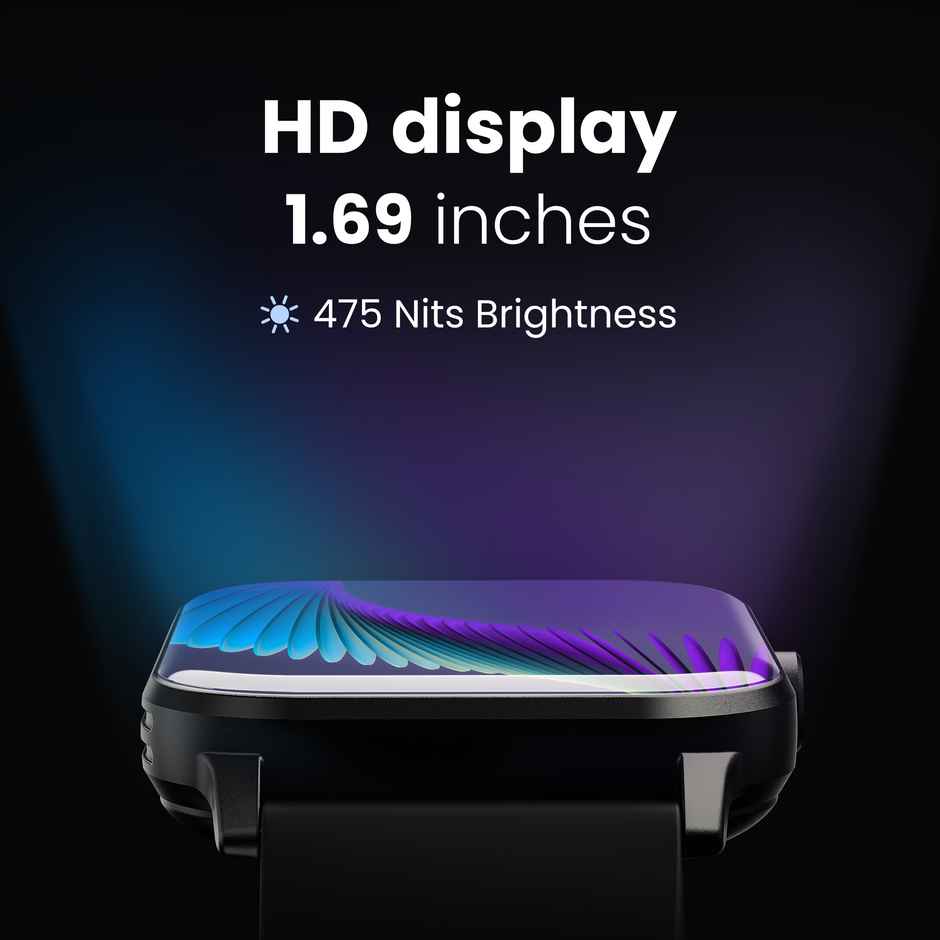 GOBOULT Drift Bt Calling 1.69" Hd Display, Ip67 Smartwatch|Black