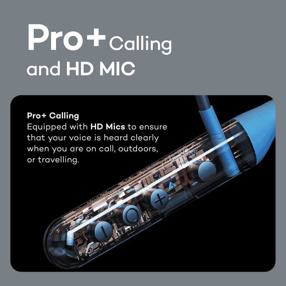 GOBOULT Ycharge with Pro+ Calling Mic|Full Charge In 20 Mins|Boomx|In The Ear|Blue