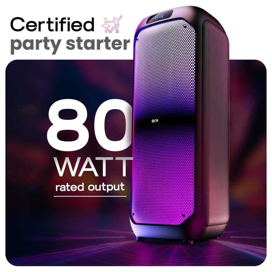 GOBOULT Partybox X80 with Dynamic Rgb Led Panel | 80W Speaker | 5H Speaker