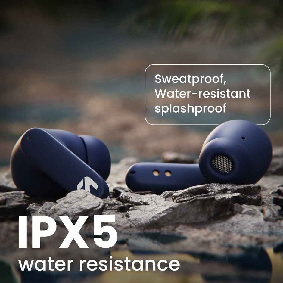 GOBOULT Z40 in Ear TWS Earbuds with 60H Playtime, Zen ENC Mic, Low Latency Gaming, Type-C Fast Charging, Made in India, 10mm Rich Bass Drivers, IPX5, Ear Buds - Blue