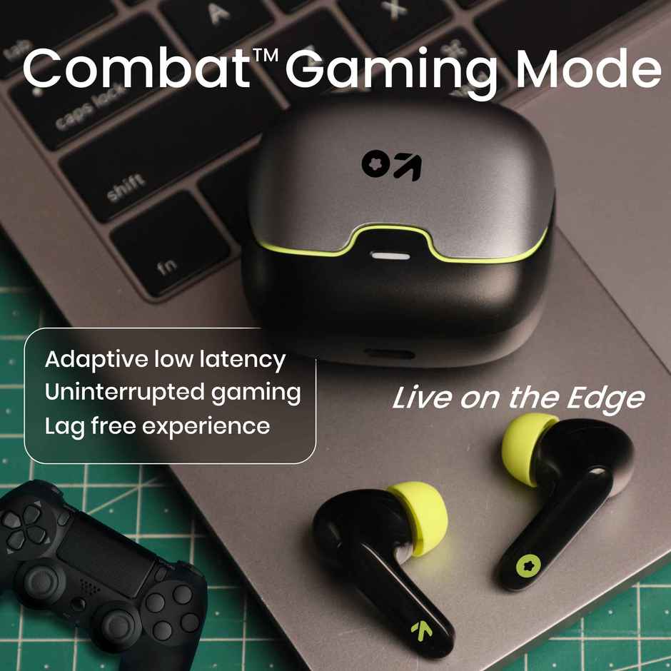 GOBOULT X70 in Ear TWS Earbuds with 60H Playtime, Zen ENC Mic, Low Latency Gaming, Type-C Fast Charging, Made in India, 10mm Rich Bass Drivers, IPX5, Ear Buds TWS - Black