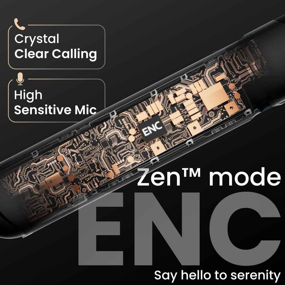 GOBOULT Curve Max with 100H Playtime| Dual Device Pairing | 5.3V|In The Ear|Black