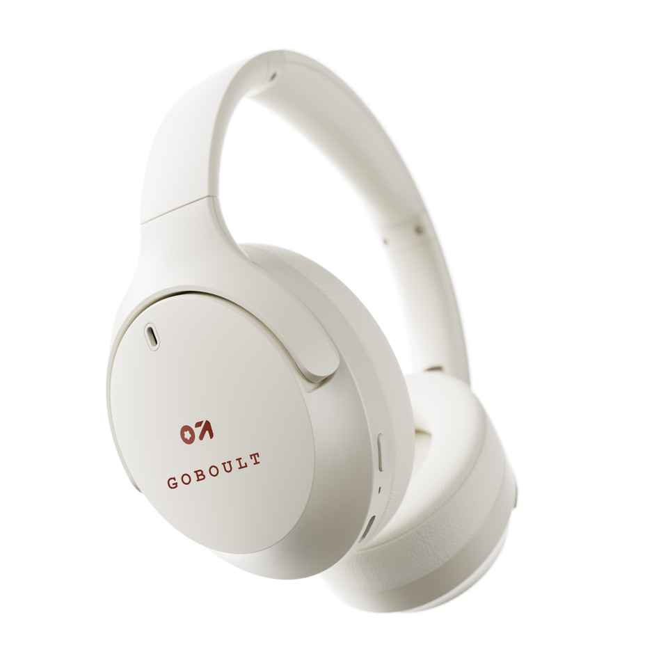 GOBOULT Q | 70Hrs Battery | Enc Mic | 40Mm Boosted Drivers | 4 Eq Modes| Beige