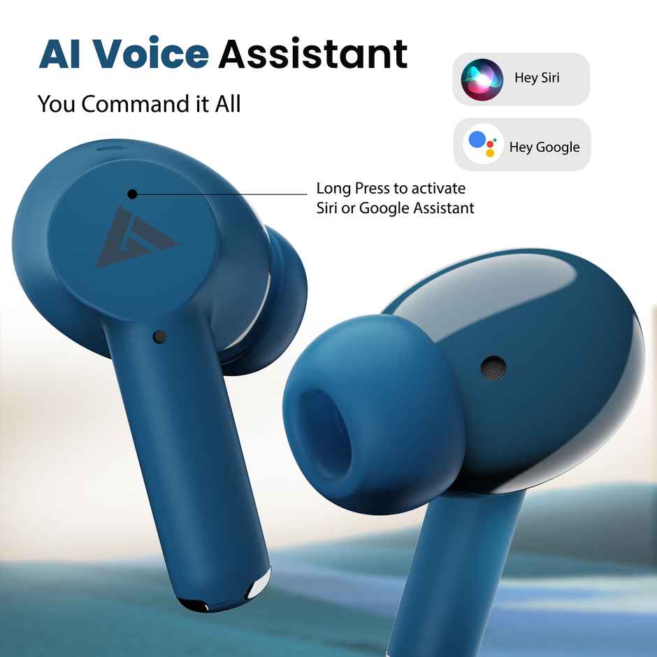 GOBOULT K45 Quad Mic ENC | 48H Battery | Low Latency Gaming | 5.3v Bluetooth | Denim Blue