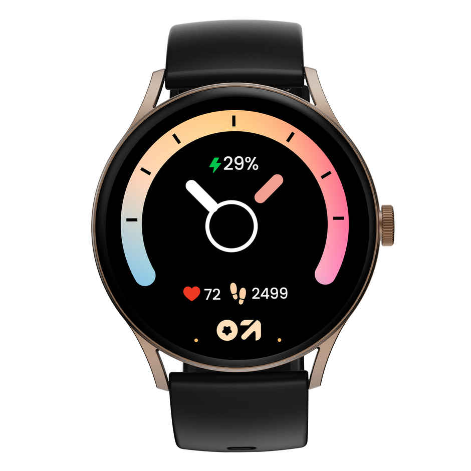 GOBOULT Rover Pro 1.63" Amoled, Bt Calling, Spo2, Ip68 Smartwatch |Ash Black