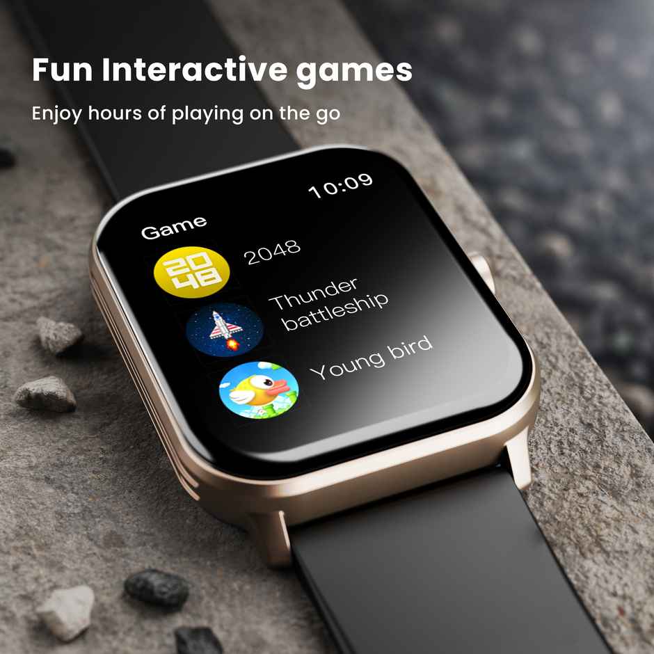 GOBOULT Drift Bt Calling 1.69" Hd , Health Monitoring Smartwatch |Sand Black