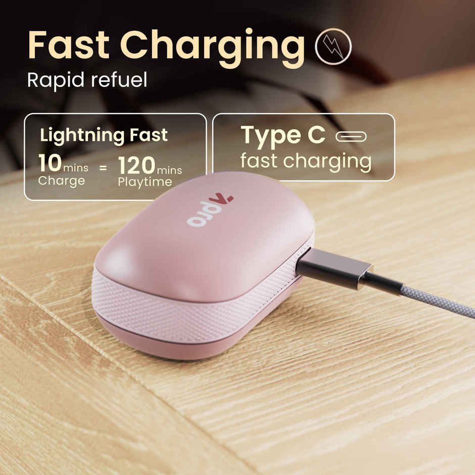 GOBOULT Y1 Pro Zen Quad Mic ENC,60Hrs Battery,Fast Charging,5.3v Bt |Candy cane