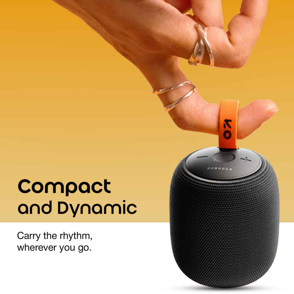 GOBOULT Rave Q5 Bluetooth Speaker | 5 W, 8 H Battery | Portable Bass | Black