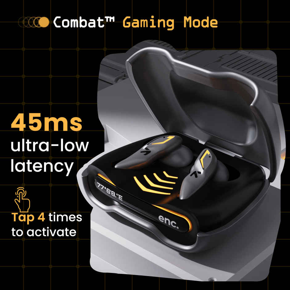 GOBOULT Astra with Quad Mic ENC, 48Hrs Battery, |Smoky Metal, True Wireless