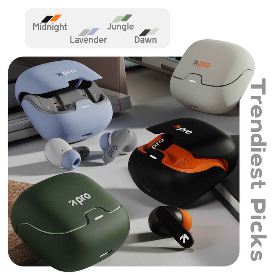 GOBOULT Z40 Pro with 100H Battery, Quad Mic ENC, Scratch Proof, Rubber Grip Design, 5.3v Bluetooth