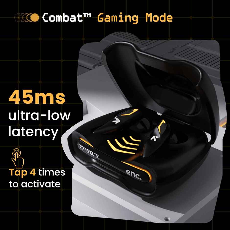 GOBOULT (Formerly Boult) Ember Quad Mic ENC | 48H Battery | Bluetooth 5.3 Headset | Black