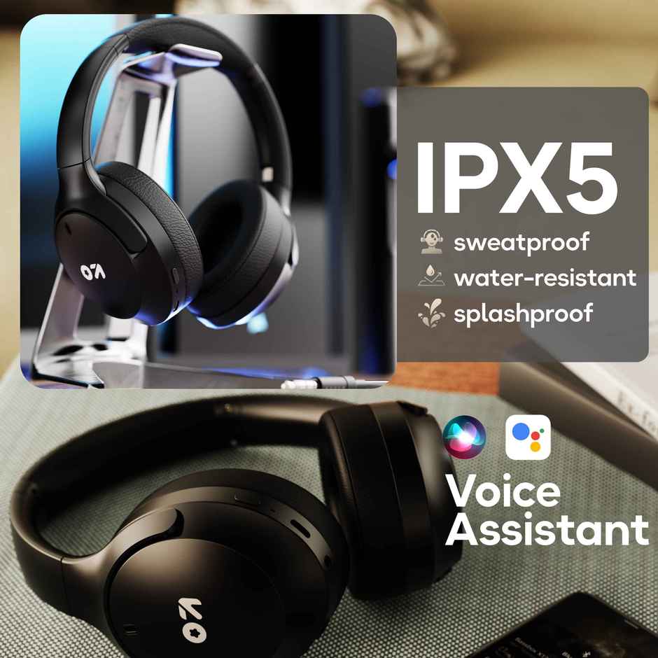 GOBOULT Q | 70Hrs Battery | Enc Mic | 40Mm Boosted Drivers | 4 Eq Mode | Black