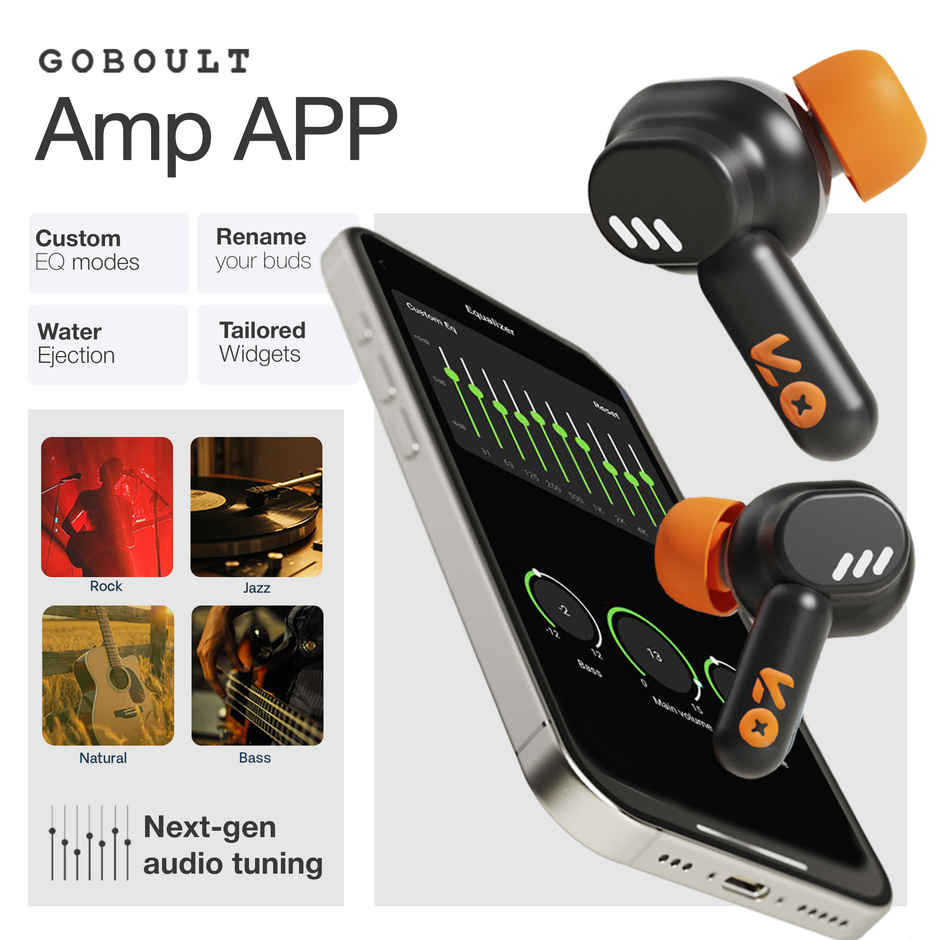 GOBOULT Tenet Turbo Orange TWS Wireless Earbuds Bluetooth