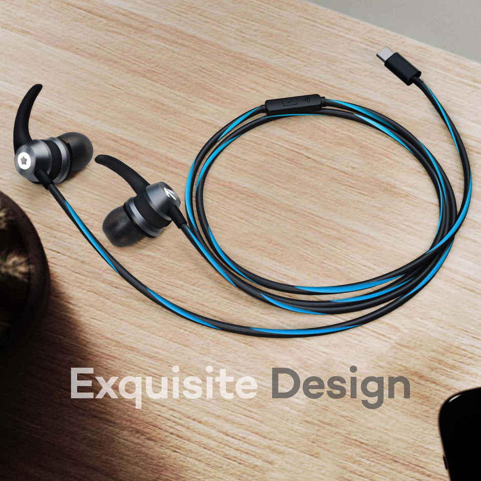 GOBOULT X1 Pro Wired Earphones with Type-C, 10mm Drivers, IPX5 Water Rst |Blue