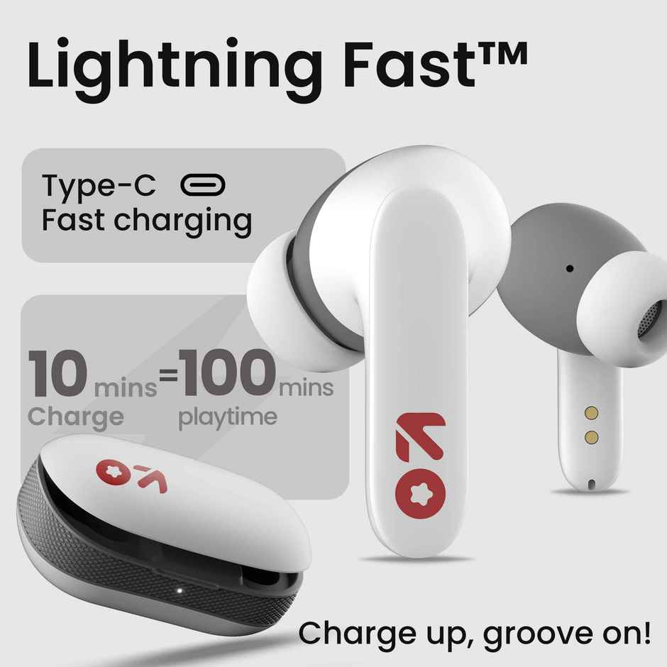 GOBOULT Y1 with Zen ENC Mic, 50H Battery, Fast Charging, Pro+ Calling |White, TWS