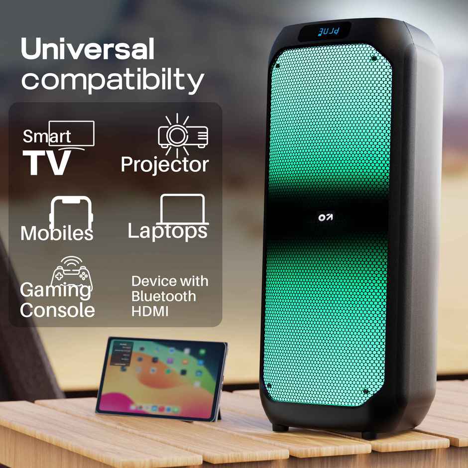 GOBOULT (Formerly Boult) Partybox X80 with Dynamic RGB LED Panel | 80W Speaker | 5H Speaker