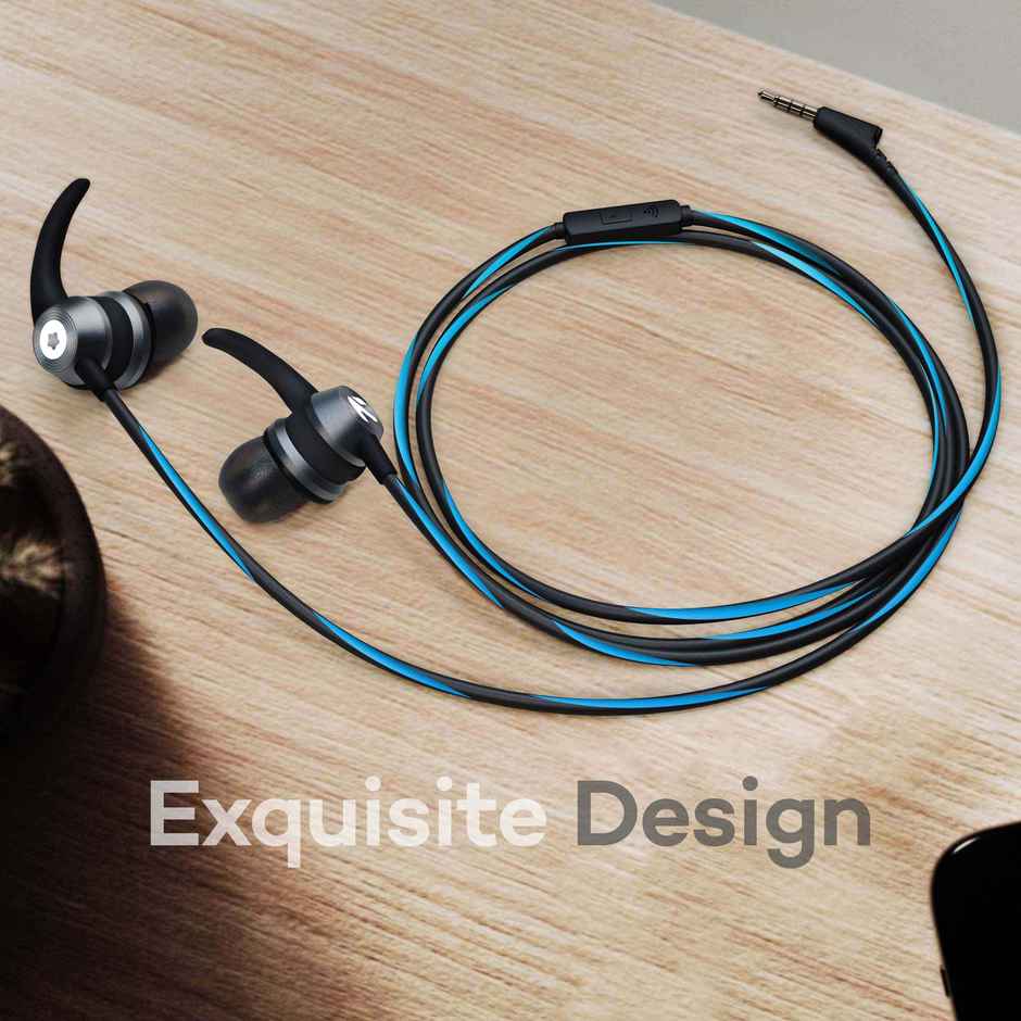 GOBOULT BassBuds X1 in-Ear Wired Earphones with 10mm Extra Bass Driver |Blue