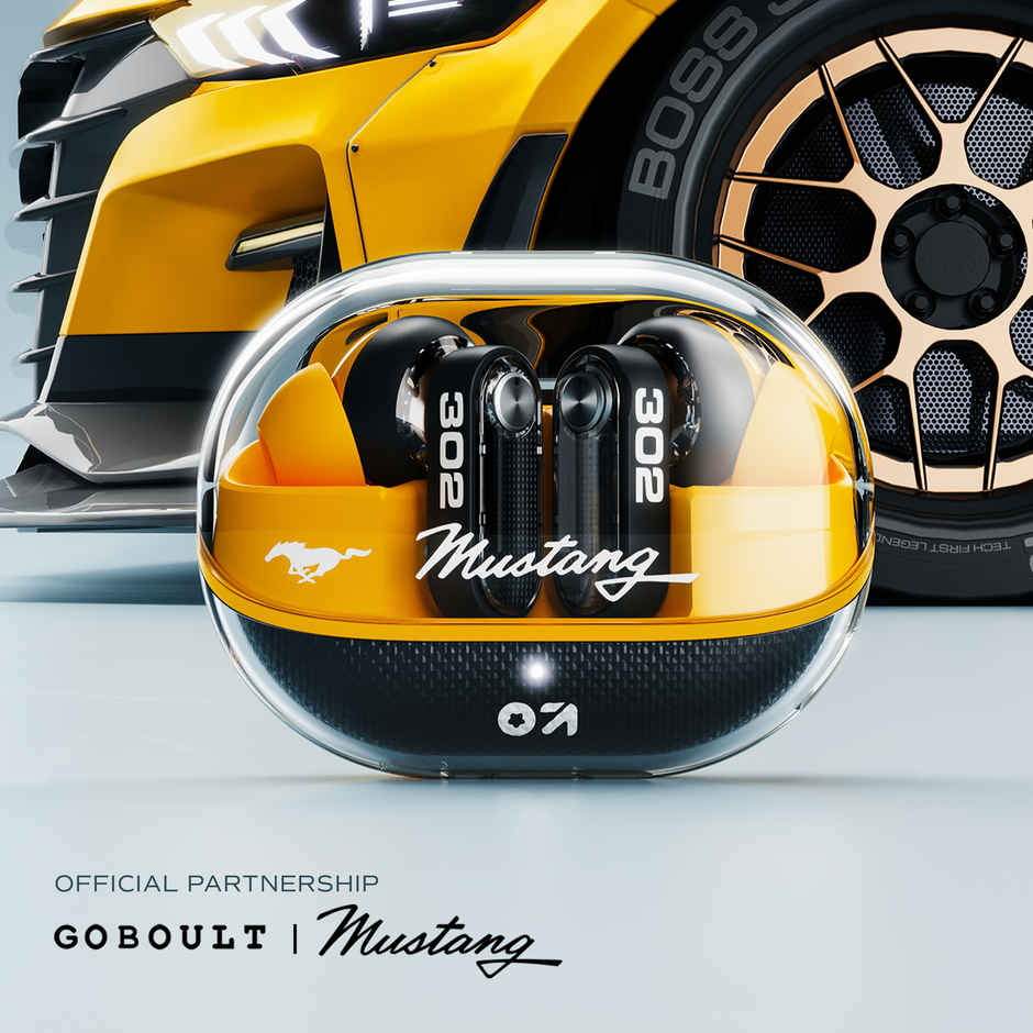 GOBOULT Formerly Boult Mustang Sprint | Turbo Yellow | 30dB ANC | 60H Playtime | 13mm Bass Drivers