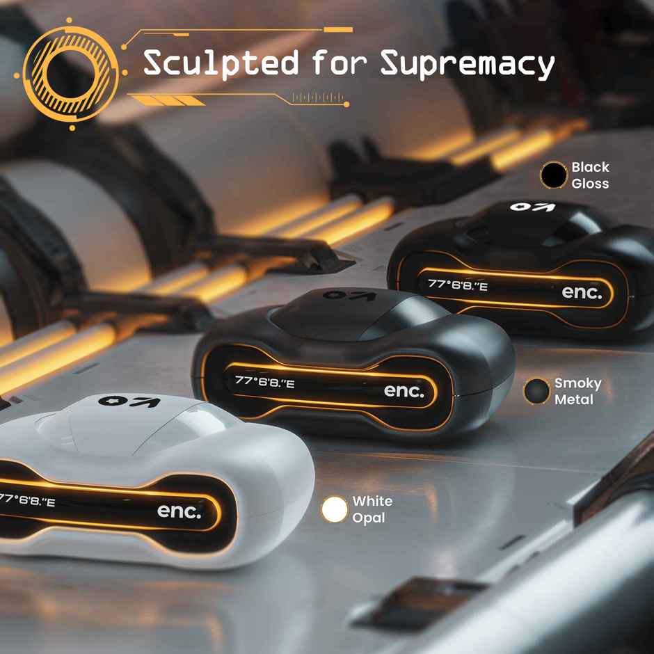 GOBOULT Ember Quad Mic ENC | 48Hrs Battery | Low Latency Gaming | 5.3v Bluetooth Headset | Black