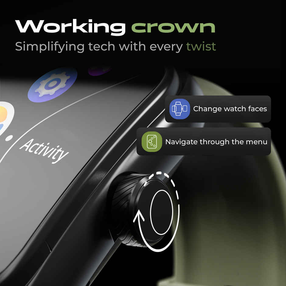 GOBOULT Trail 2.01" 3D Curved Hd Display, Health Track Smartwatch |Jade Green