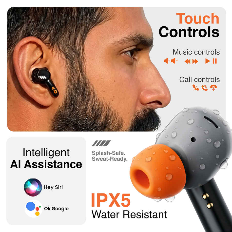 GOBOULT Tenet Turbo Orange TWS Wireless Earbuds Bluetooth