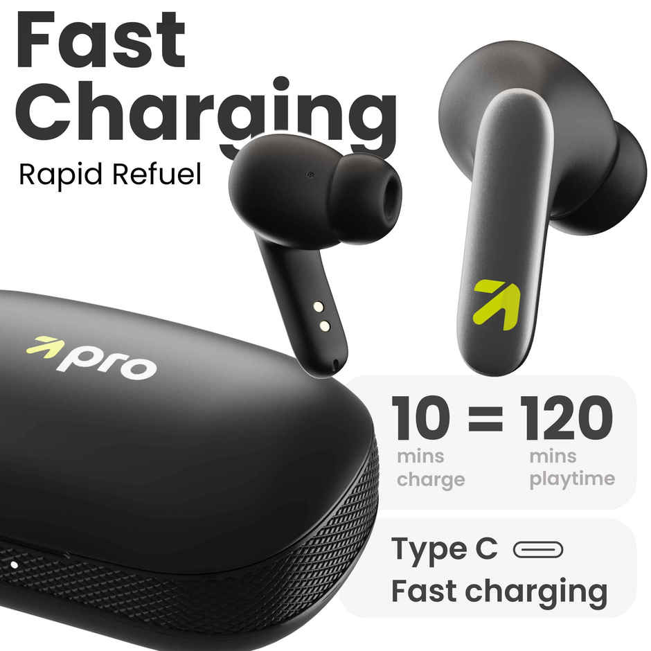 GOBOULT K60 Zen Quad Mic ENC | 60H Battery | Fast Charging | Jet Black